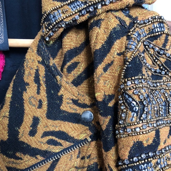 Tapestry tiger beaded motor jacket - Picture 5 of 5